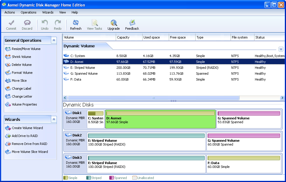 aomei disk manager free